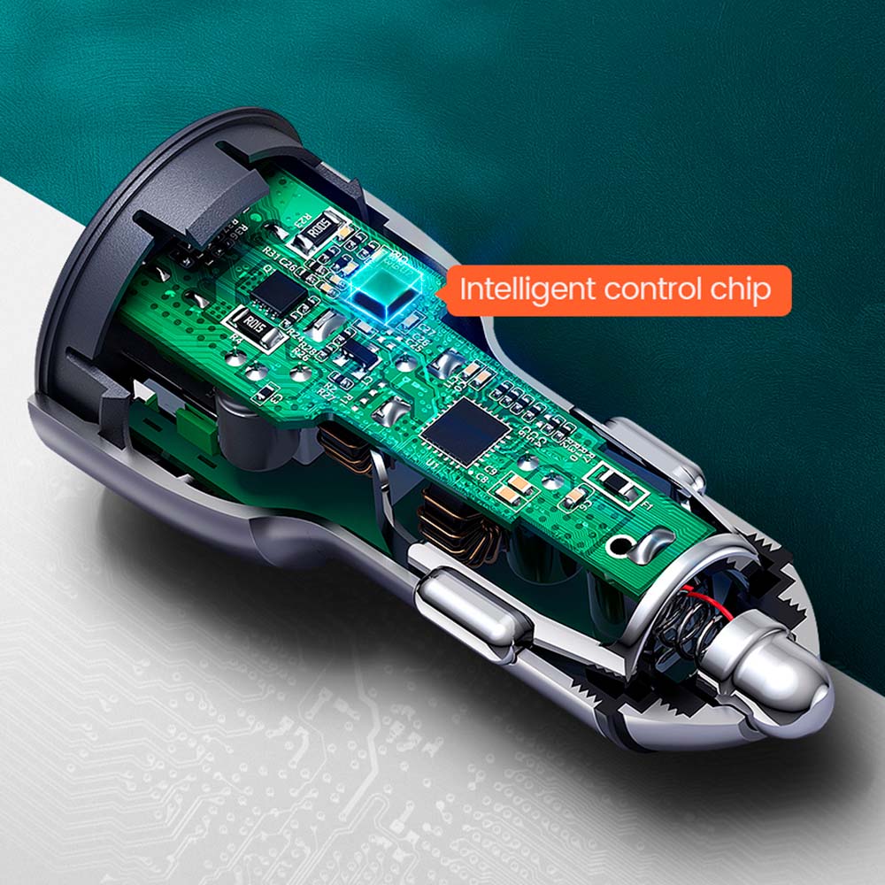 Cargador de Auto Ugreen USB C y USB A con carga rápida 42.5W