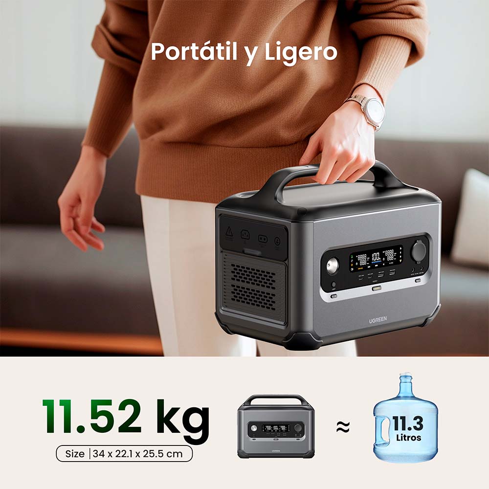 Estación de Energía Portátil 1024WH 40AH y Carga Solar 400W