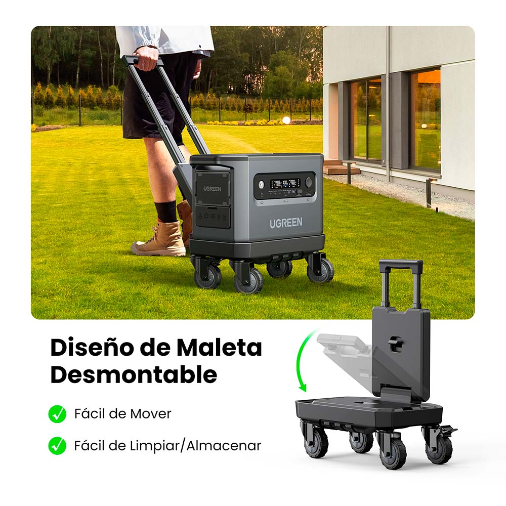 Estación de Energía Portátil 2048WH 40AH y Carga Solar 1200W