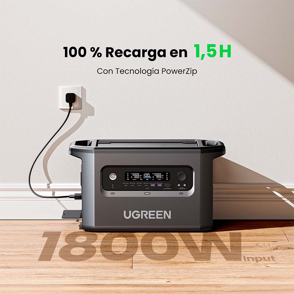 Estación de Energía Portátil 2048WH 40AH y Carga Solar 1200W