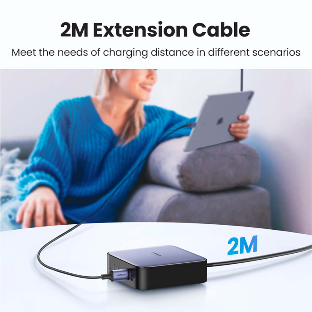 Cargador para escritorio Ugreen 200W con 2 USB A y 4 USB C