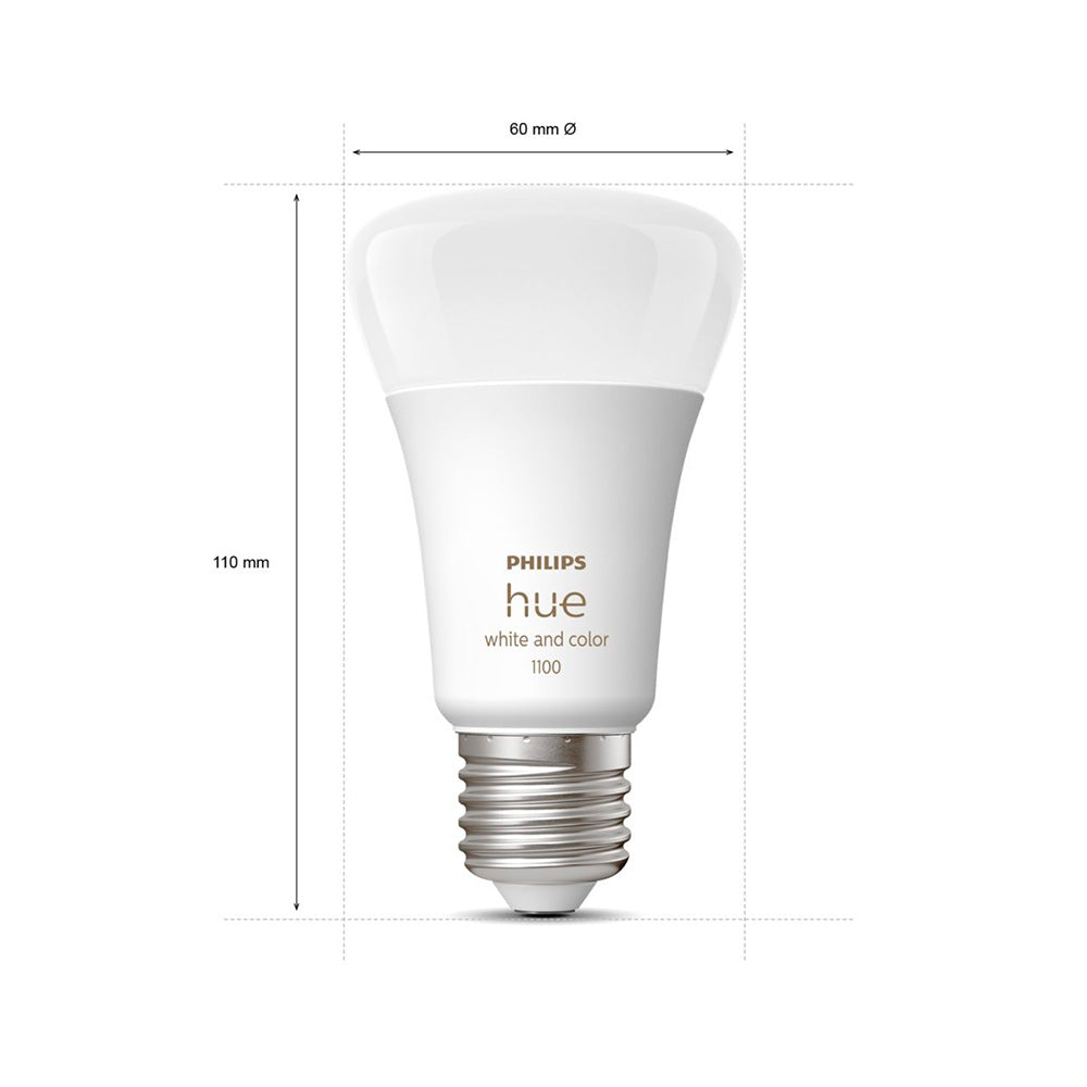 Kit Philips Hue 3 Ampolletas E27 + 1 Dimmer + Bridge