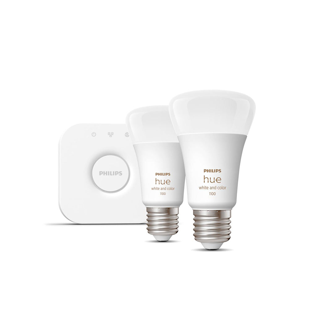 Kit Philips Hue 2 Ampolletas E27 Color + 1 Bridge