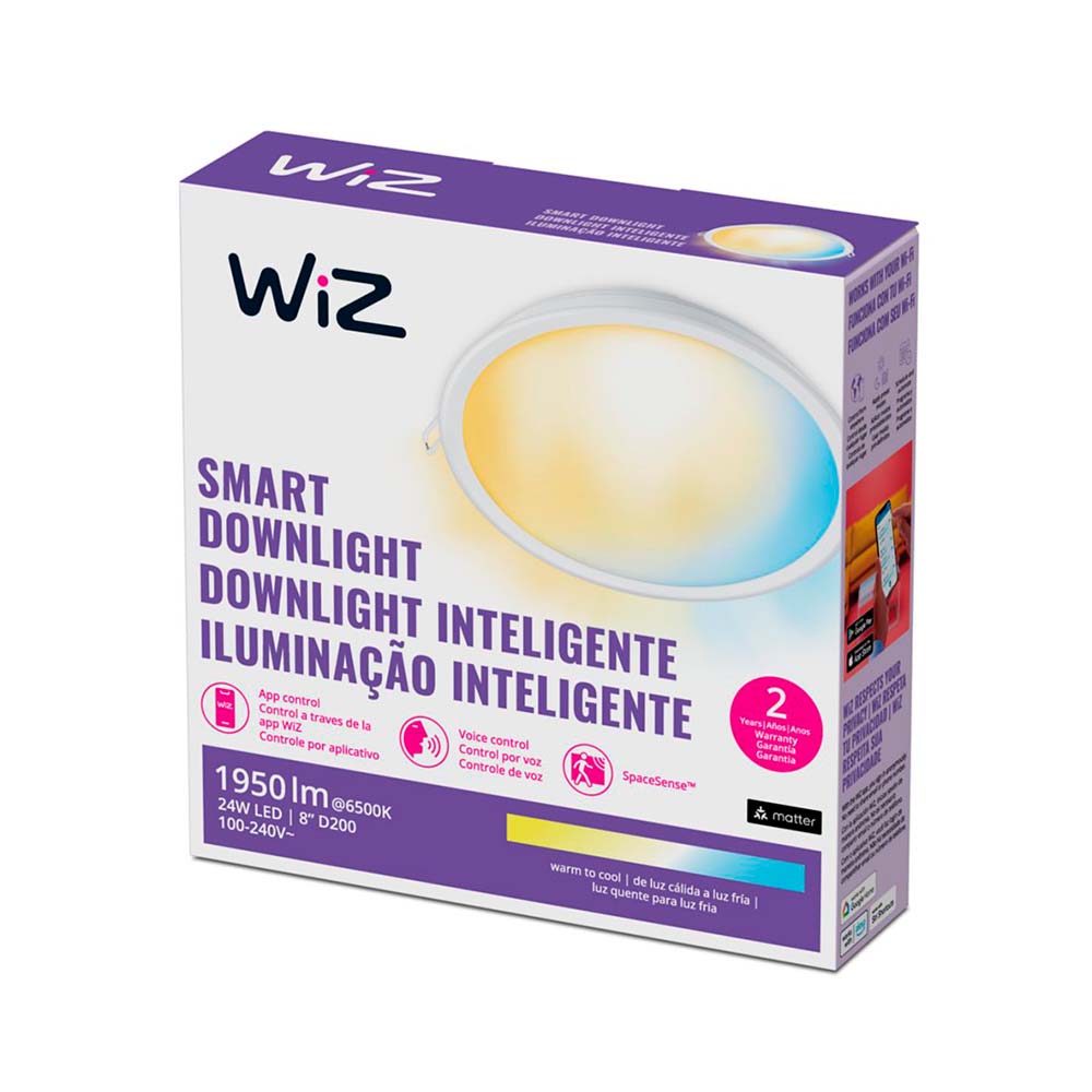 Luz Empotrable WiFi 8 Pulgadas Wiz