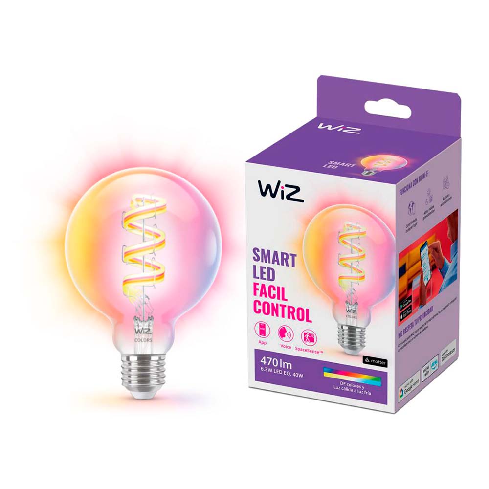 Pack Ampolleta RGB Transparente WiFi 40W Wiz