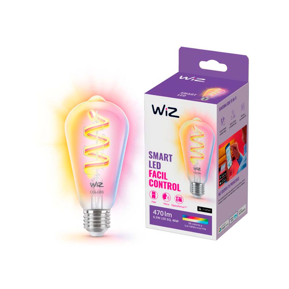 Pack Ampolleta RGB WiFi y Matter 40W Wiz