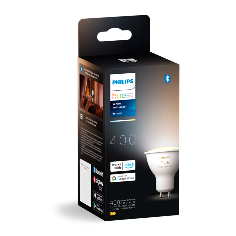 Ampolleta Led Inteligente GU10 400lm White Warm Philips Hue