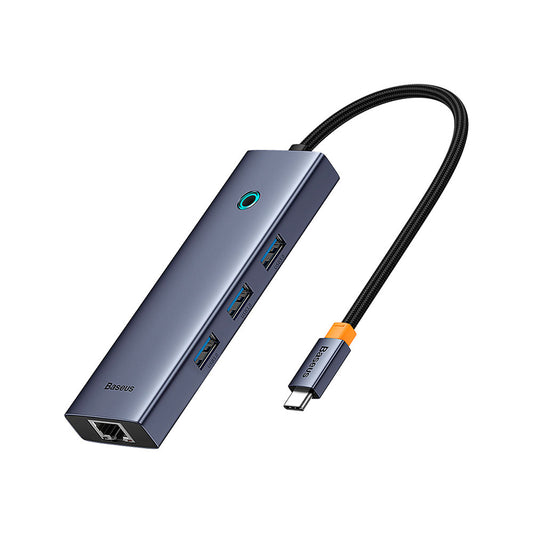 Adaptador Baseus HUB 4 en 1 UltraJoy USB-C a USB y RJ45