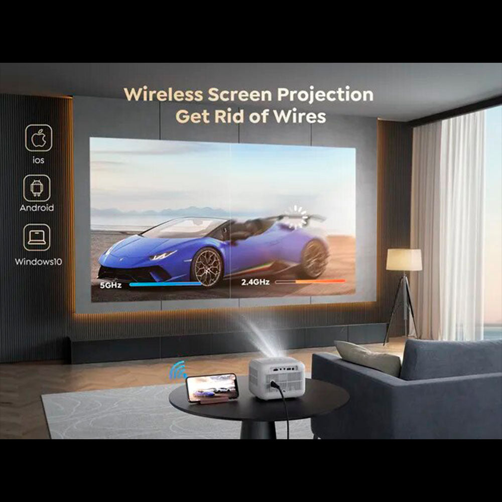 Mini Proyector L1 Yaber WiFi y Bluetooth 720p - Blanco