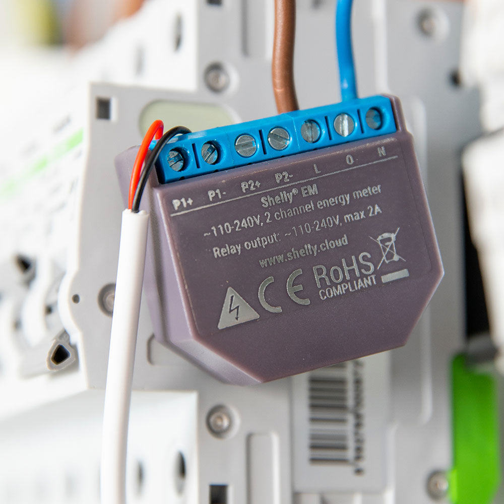 Medidor de Consumo y control de Contactor Shelly EM
