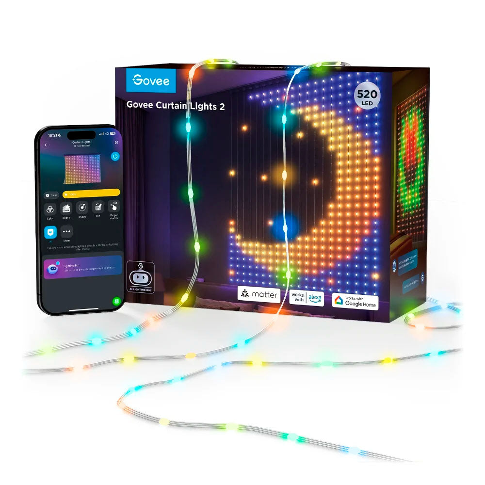 Cortina de Luces 2 WiFi y Matter Govee