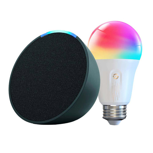Kit Amazon Echo Pop + Ampolleta Smart Wifi BLE 800lm Govee
