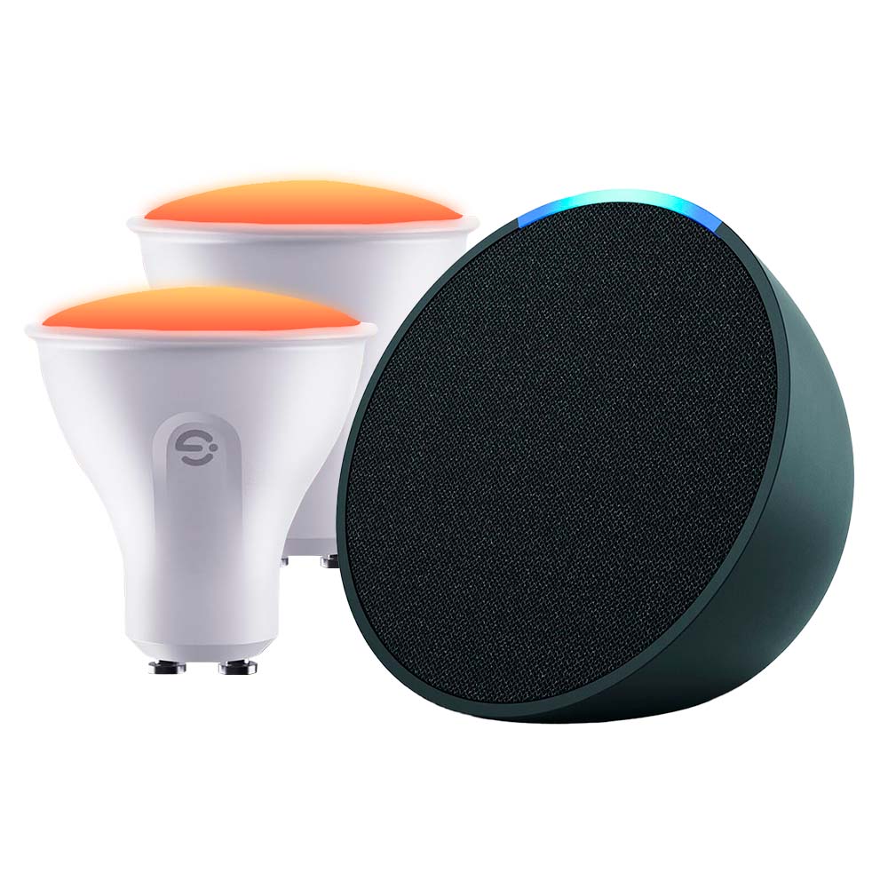Kit Amazon Echo POP + Set de 2x Ampolletas Smart GU10 Govee
