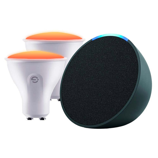 Kit Amazon Echo POP + Set de 2x Ampolletas Smart GU10 Govee