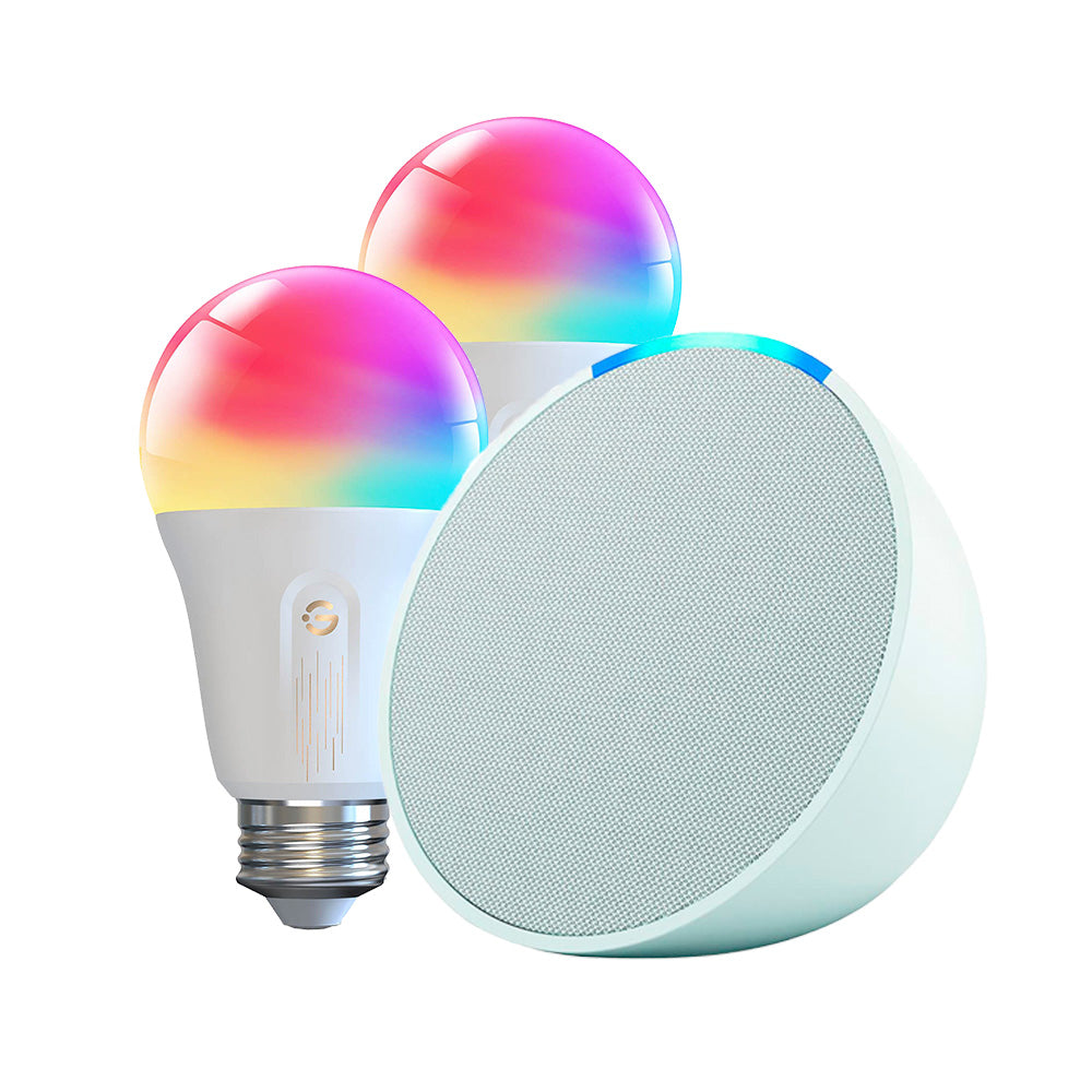 Kit Amazon Echo POP + 2x Ampolleta Smart RGBWW Govee