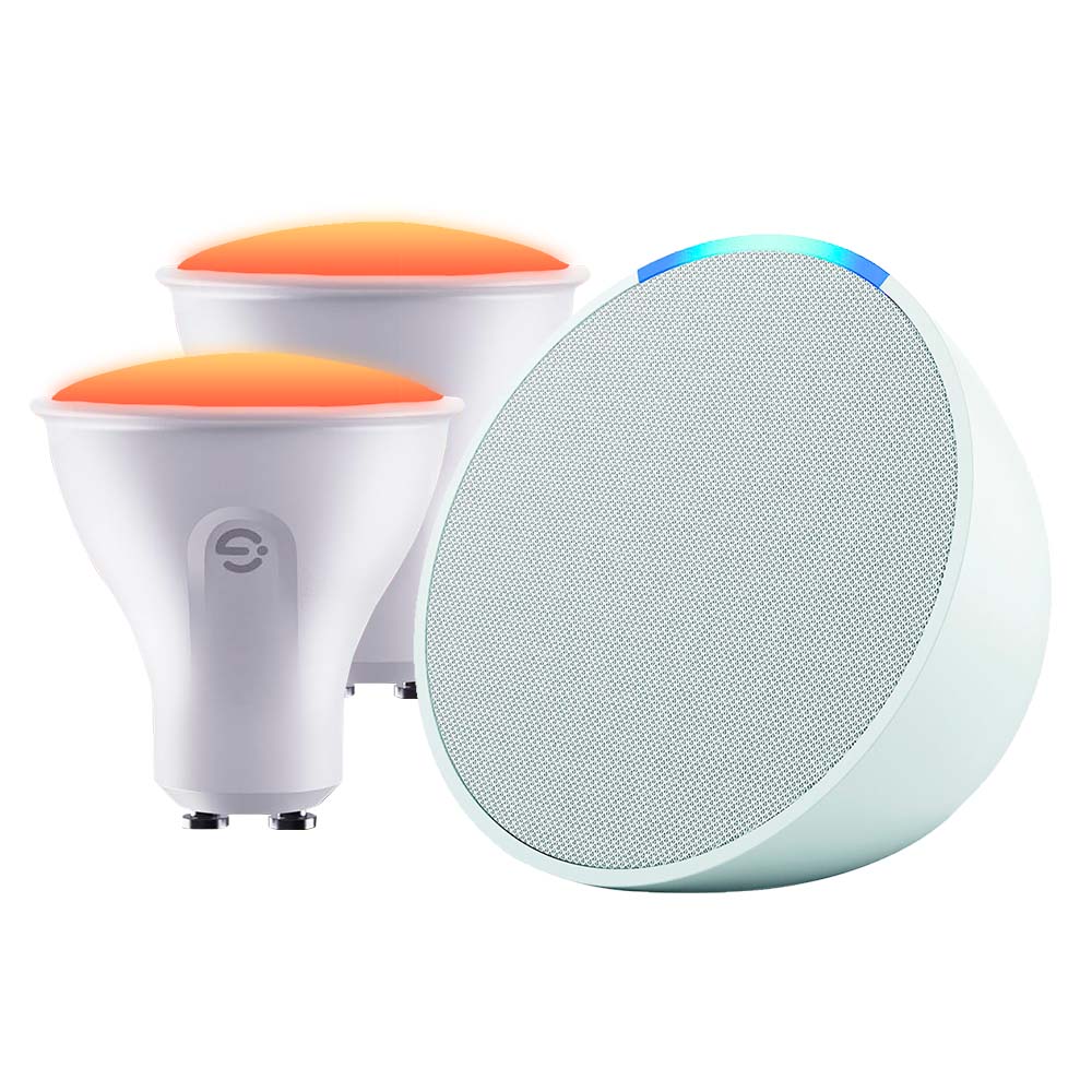 Kit Amazon Echo POP + Set de 2x Ampolletas Smart GU10 Govee