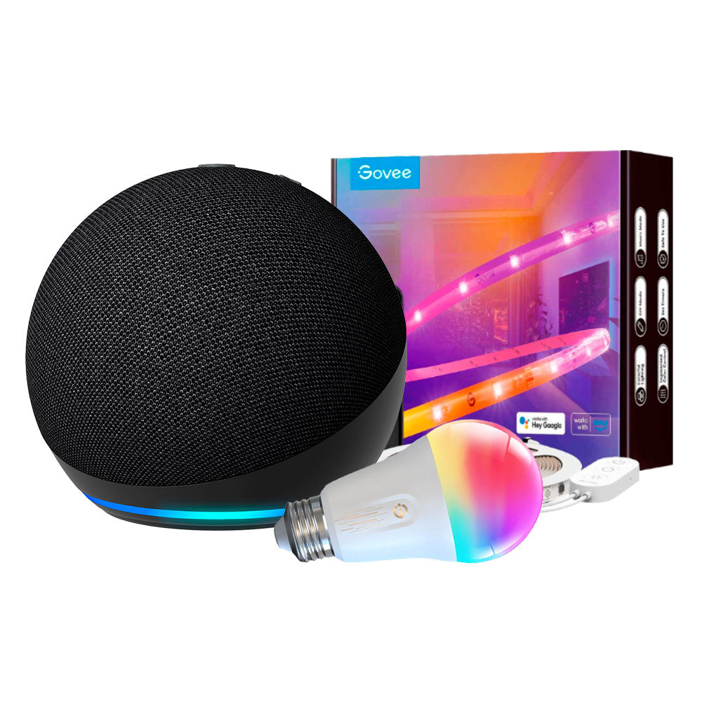 Kit Govee Luces Led RGBIC 5 mts + Ampolleta Smart + Echo Dot 5 – BLU/STORE