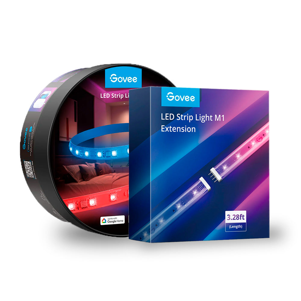 Kit Tira de Luces Led RGBIC 5 Mts M1 Wifi + extension Tira de luz LED Govee M1