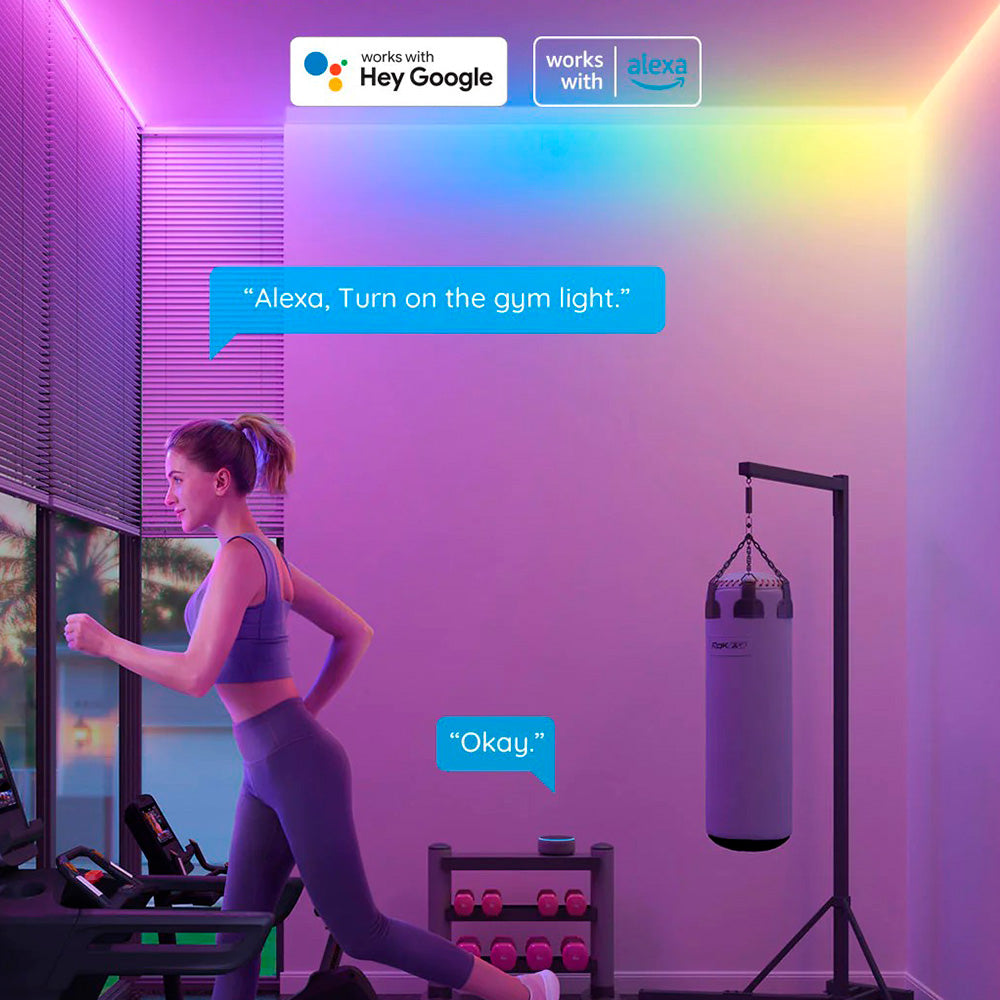 Kit Tira de Luces Led RGBIC 5 Mts M1 Wifi + extension Tira de luz LED Govee M1