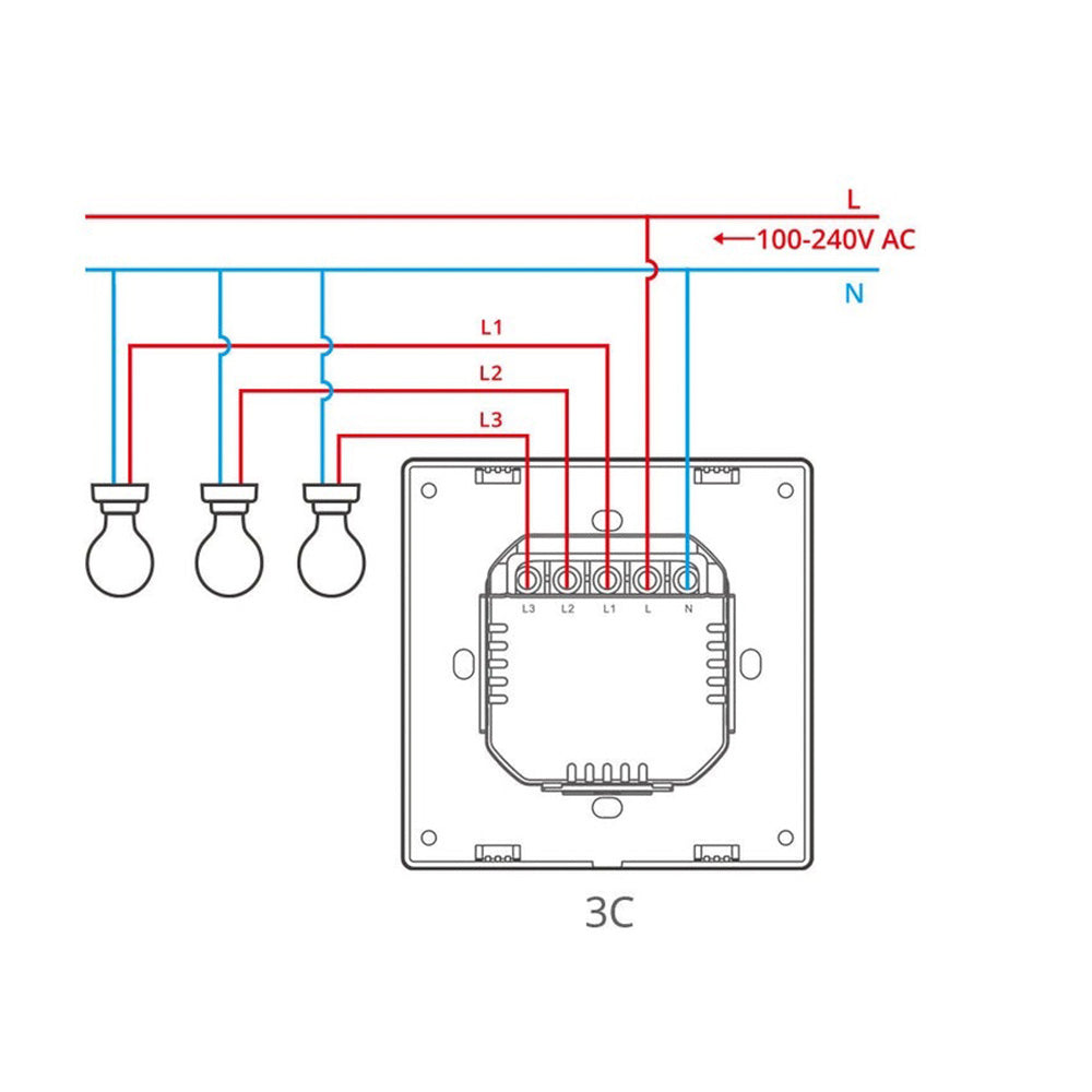 Interruptor WiFi Sonoff SwitchMan M5 3 Canales Matter
