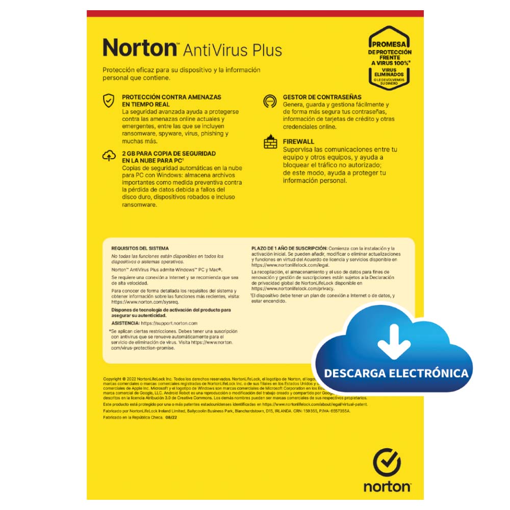 Norton AntiVirus Plus Digital - 1 Dispositivo