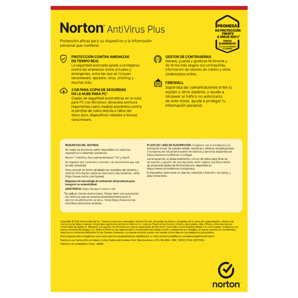 Norton AntiVirus Plus - 1 Dispositivo