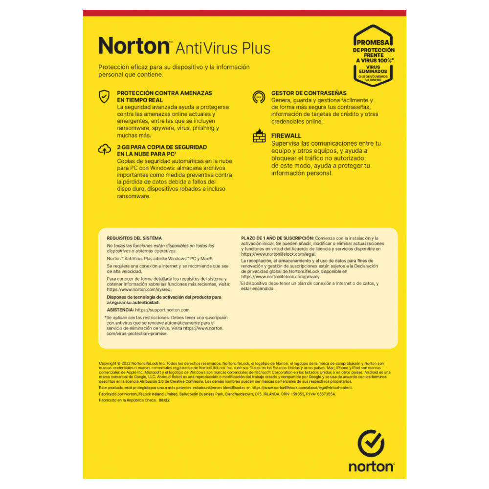 Norton AntiVirus Plus - 1 Dispositivo