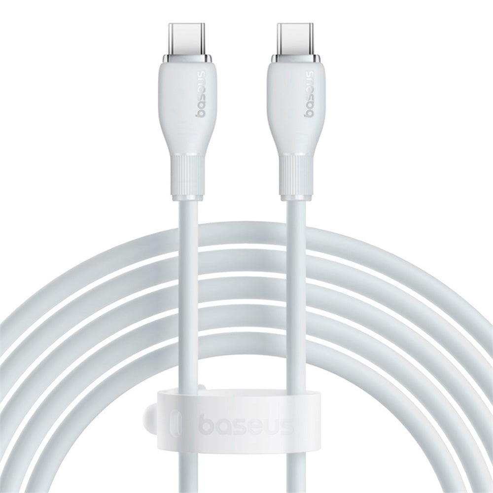 Cable de Carga Rápida Tipo-C a Tipo C 2Mts 100w Baseus Blanco