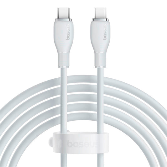 Cable de Carga Rápida Tipo-C a Tipo C 2Mts 100w Baseus Blanco