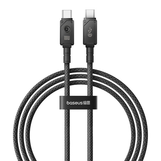 Cable de Carga Rápida Unbreakable Tipo-C a Tipo-C 1Mt Baseus Negro