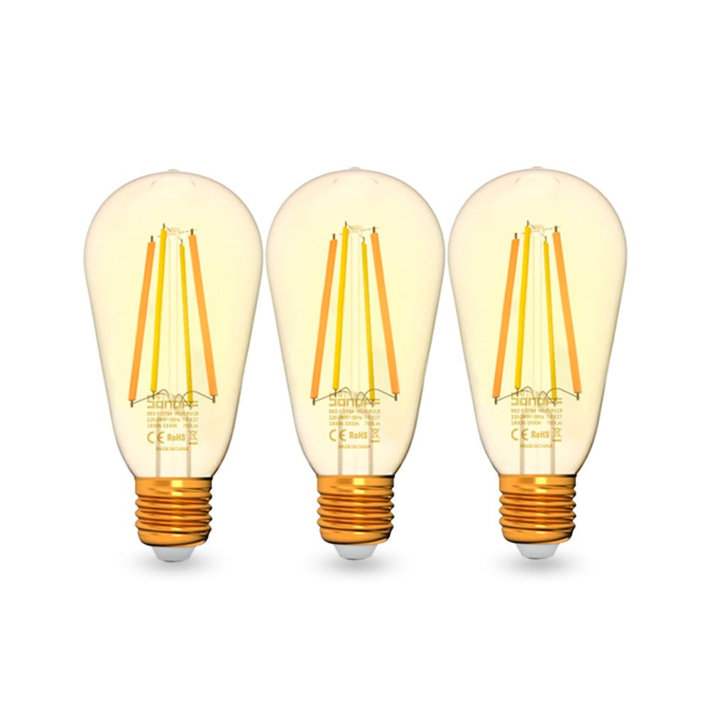Pack Ampolleta LED Vintage Edison Sonoff Luz Cálida / Fría