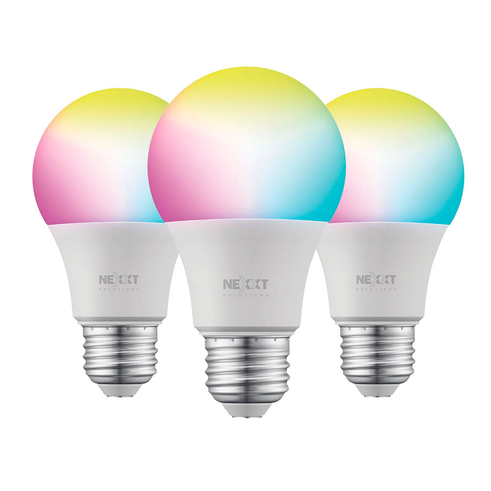 Pack 3x Ampolletas Inteligentes NEXXT Multicolor