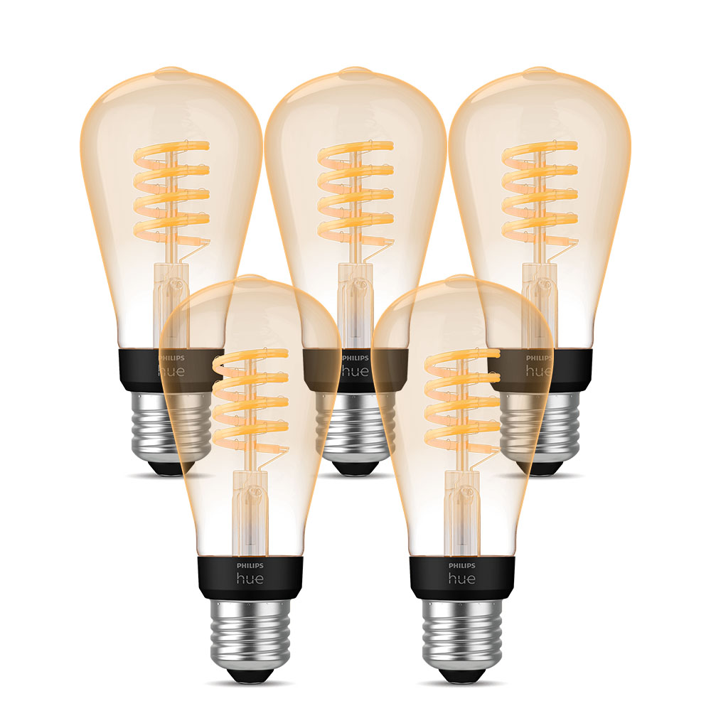 Pack Ampolleta Smart Filamento BT E27 Edison ST64 Philips Hue