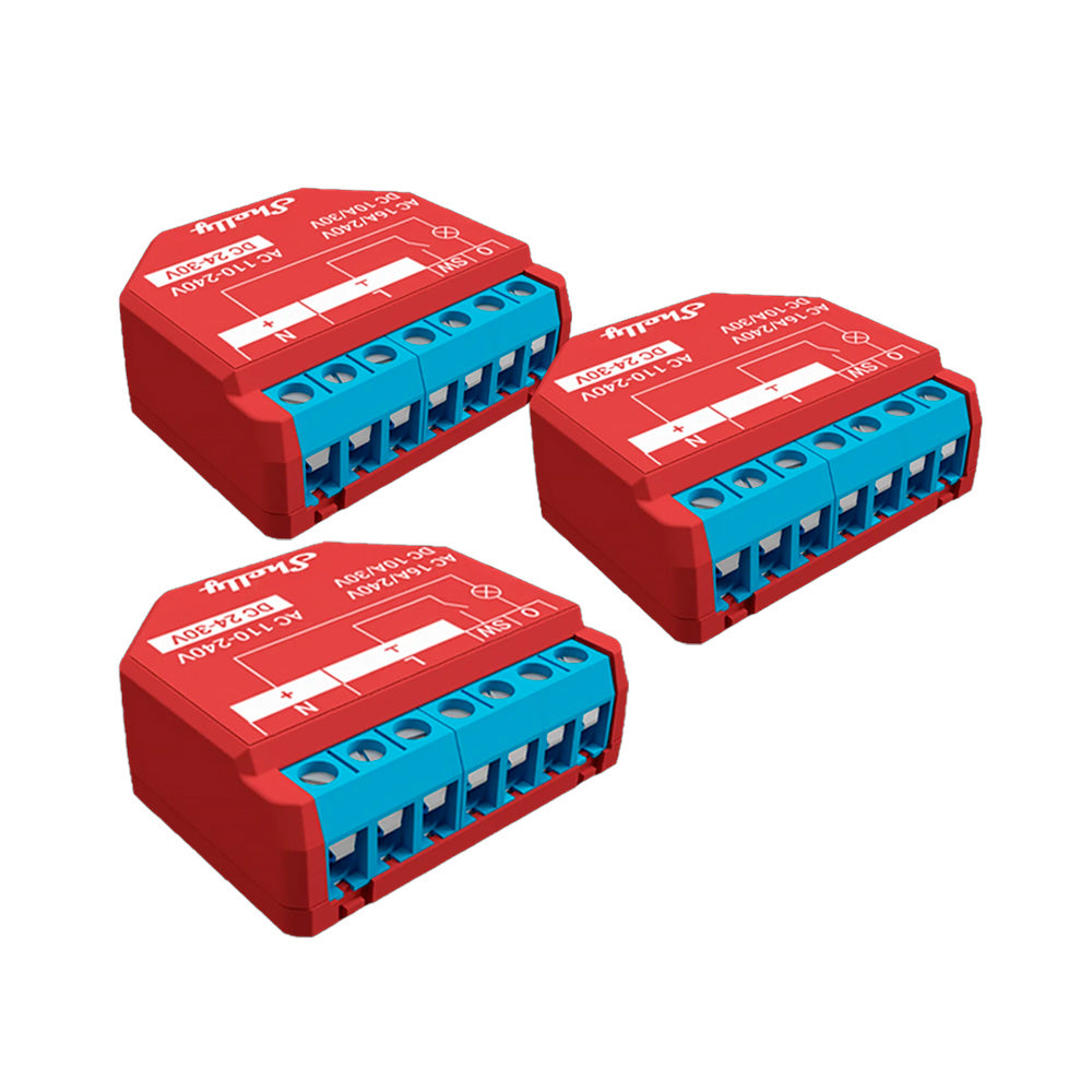 Pack 3x Interruptor Relay Plus 1PM UL Shelly