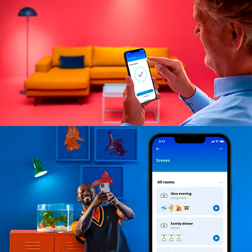 Pack Ampolleta WiFi de filamento ámbar de 7W ST64 E27 Wiz