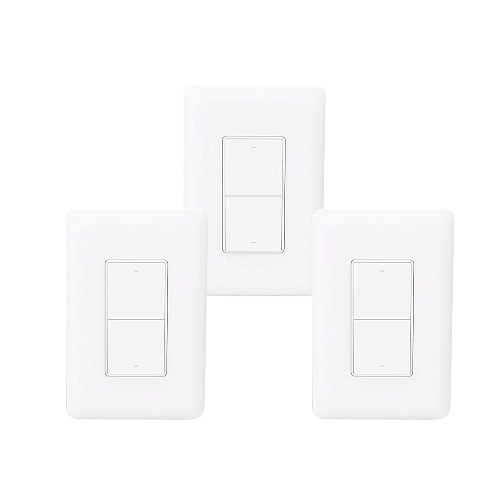 Pack 3x Interruptor de pared sin neutro doble Aqara
