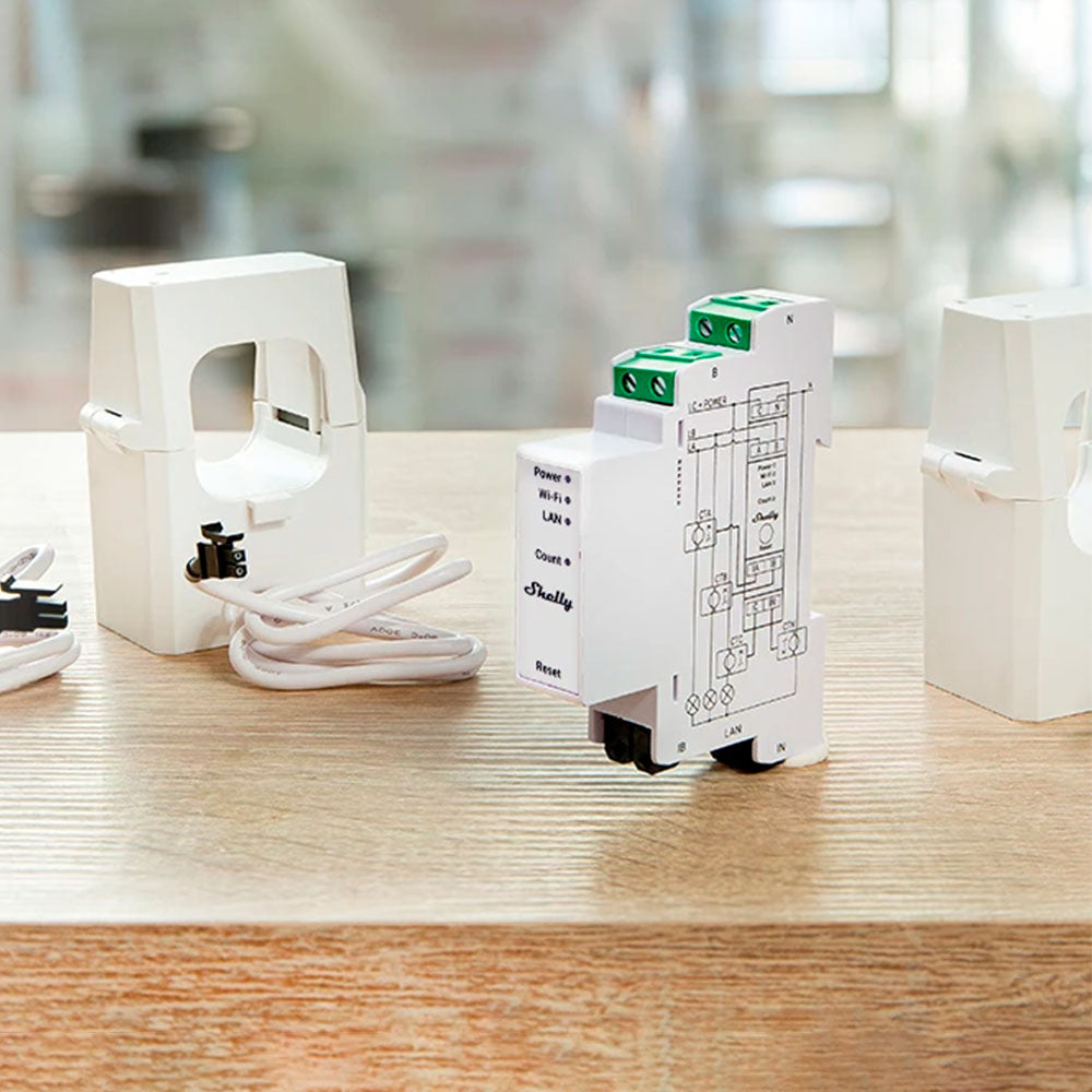 Medidor inteligente Energía Shelly Pro 3EM-400A - imagen 2