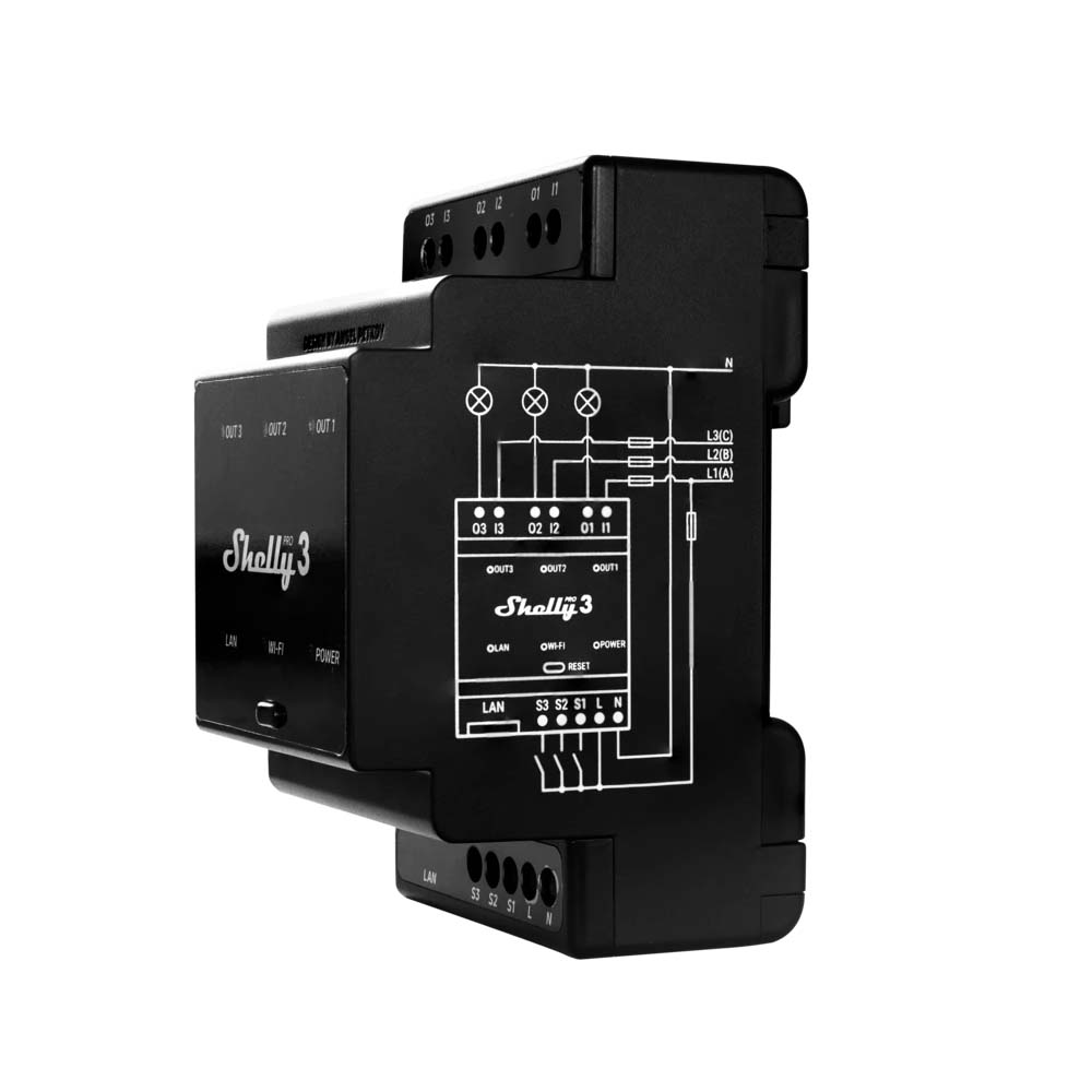 Interruptor Relay Inteligente Pro 3 Shelly