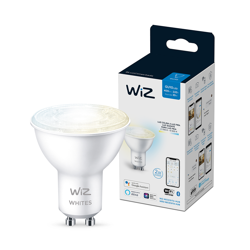 Pack Ampolleta LED Wiz Wifi Luz Calido/fria 4.9w Gu10