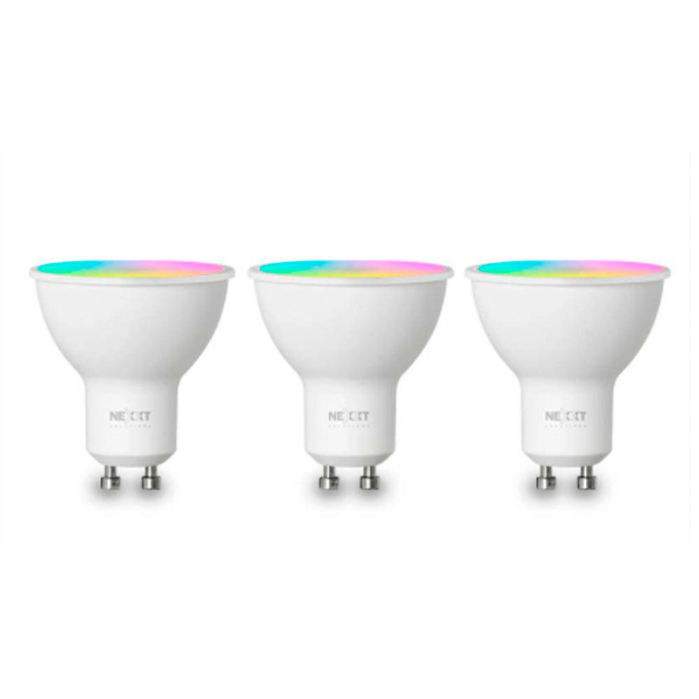 Pack 3 Ampolletas LED Multicolor GU10 NEXXT Open Box