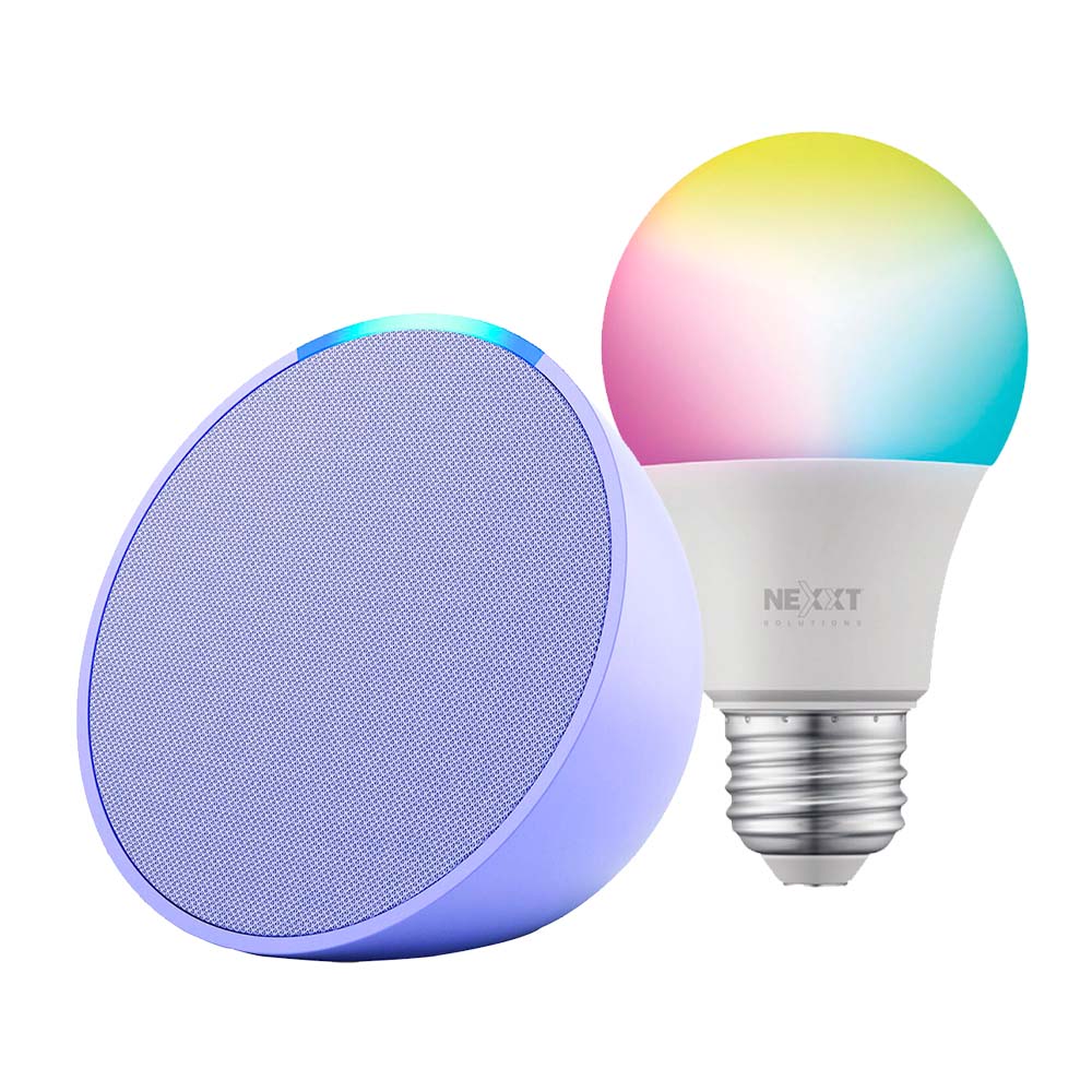 Kit Amazon Echo POP + Ampolleta Inteligente Multicolor E27