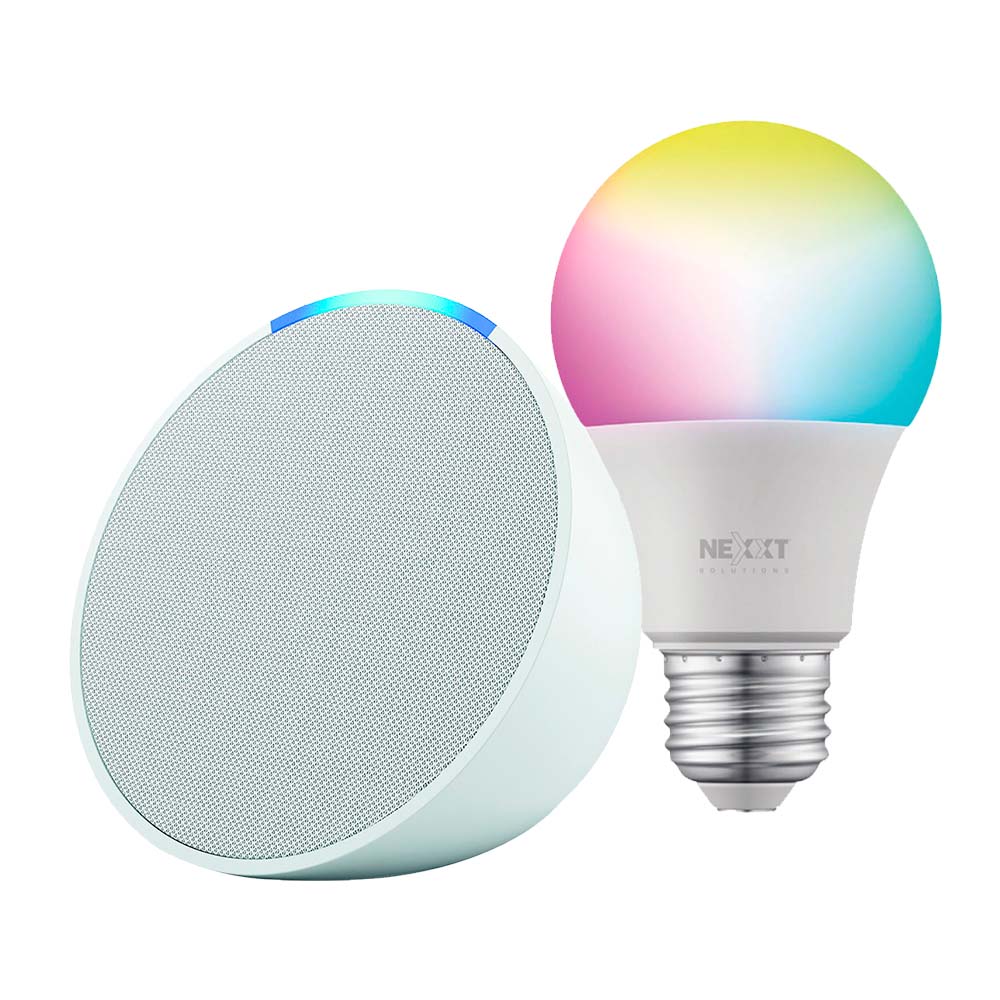 Kit Amazon Echo POP + Ampolleta Inteligente Multicolor E27