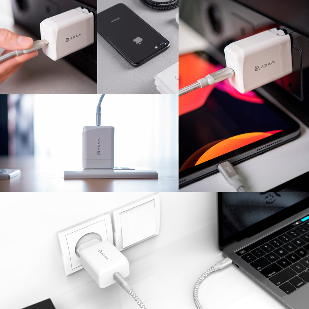 Cargador USB-C 18W OMNIA F1 Adam Elements - Blanco