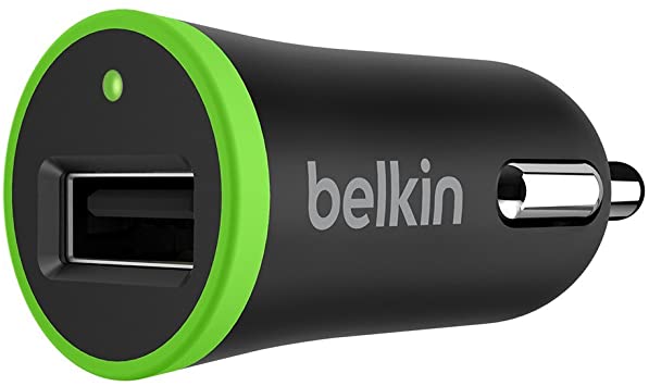 Cargador 12 Volts 2.4 Amp USB Belkin negro