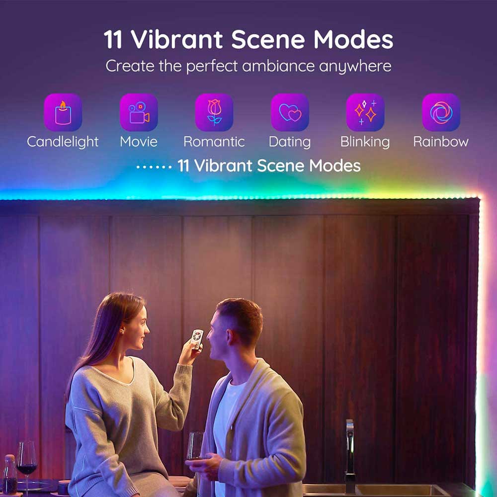 Tira Luces LED RGBIC 5mts con Control Remoto - Govee