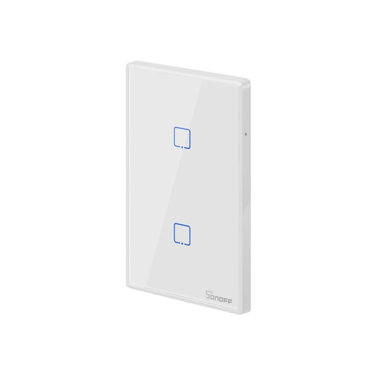 Interruptor de pared Sonoff T2US2C-TX RF de 2 canales – Blanco