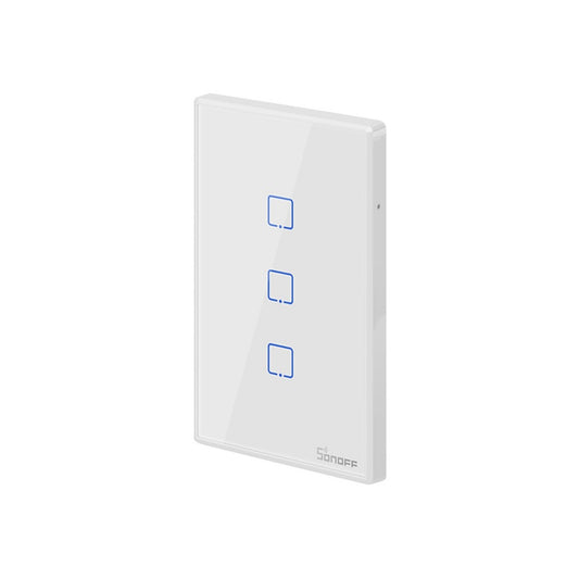 Interruptor de pared Sonoff T2US3C-TX RF de 3 canales – Blanco