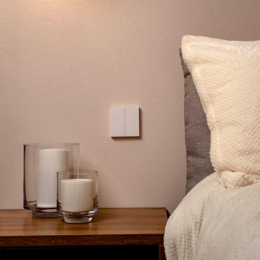 Switch de Pared E1 EU Zigbee Doble Sin Neutro