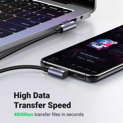 Cable Curvo Usb-A a Usb-C de 2 Mts Ugreen - imagen 3