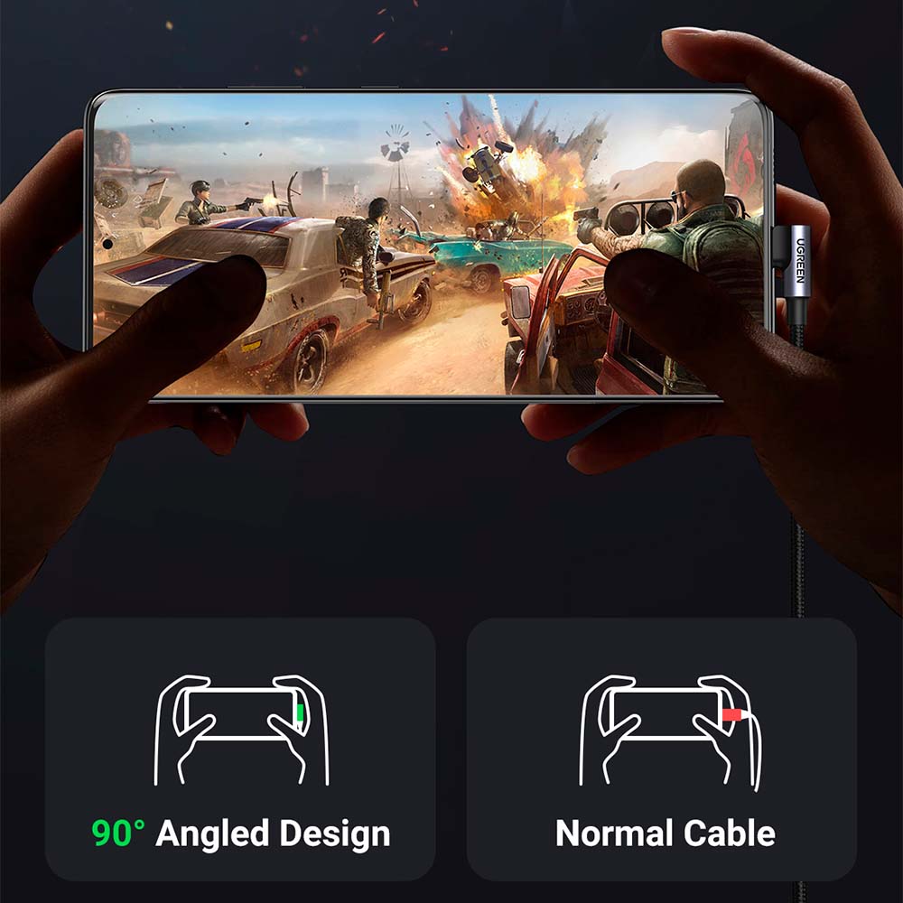Cable Curvo Usb-A a Usb-C de 2 Mts Ugreen - imagen 6